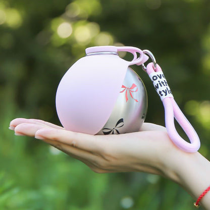 Portable Dog Water Bottle with Bowl 
? Leak Proof Travel Water Dispenser 
for Dogs, One-Hand Operation, 
Lightweight BPA-Free Pet Water 
Bottle for Walking, Hiking & Travel 
(Pink, 285ml)