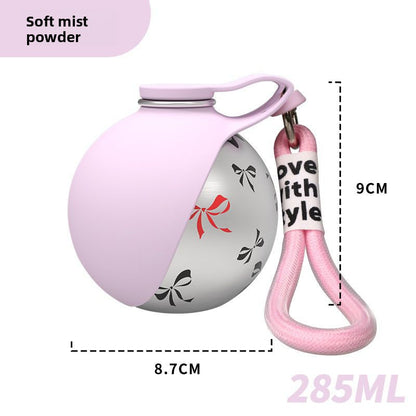 Portable Dog Water Bottle with Bowl 
? Leak Proof Travel Water Dispenser 
for Dogs, One-Hand Operation, 
Lightweight BPA-Free Pet Water 
Bottle for Walking, Hiking & Travel 
(Pink, 285ml)
